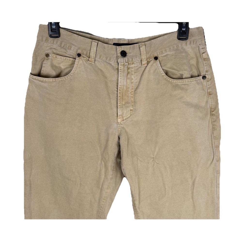Reyn Spooner Pant Mens 32x31 Beige Flat Front Straight Leg 5 Pocket Chino Casual